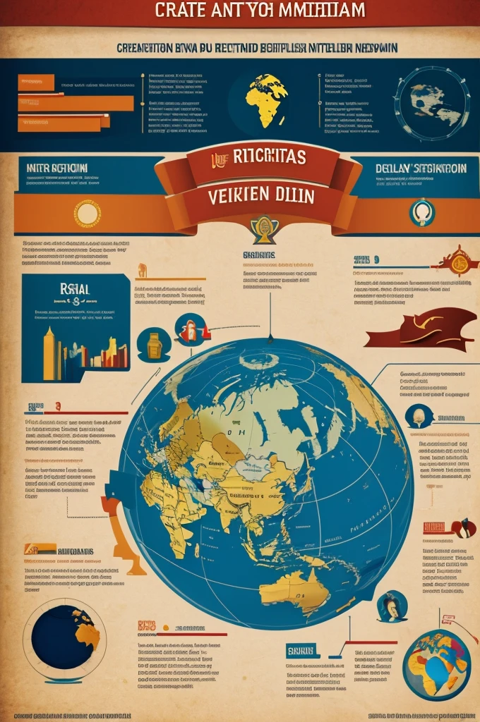 Create an infographic that highlights key information about different religions practiced around
the world using a digital design tool.