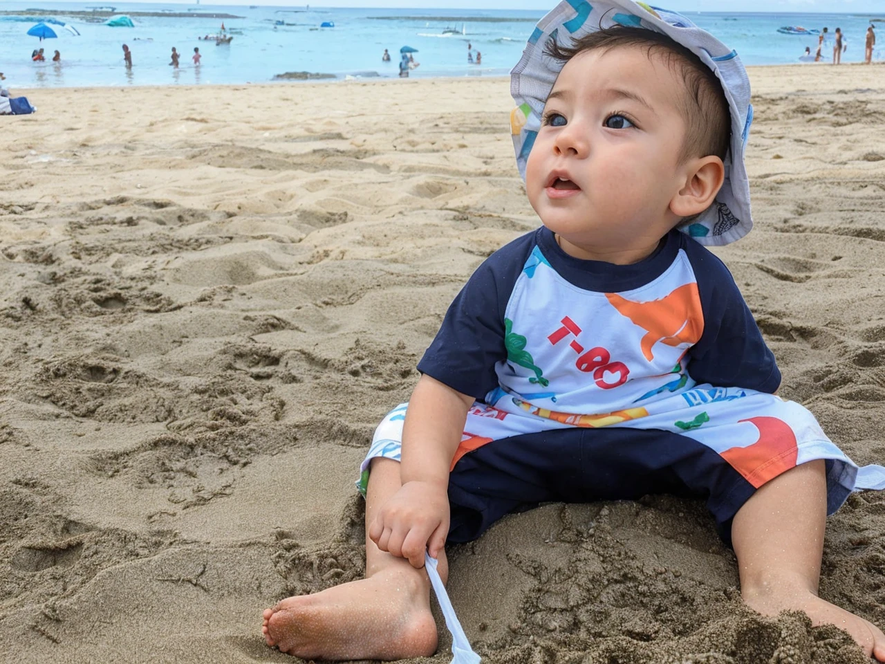  boys at the beach