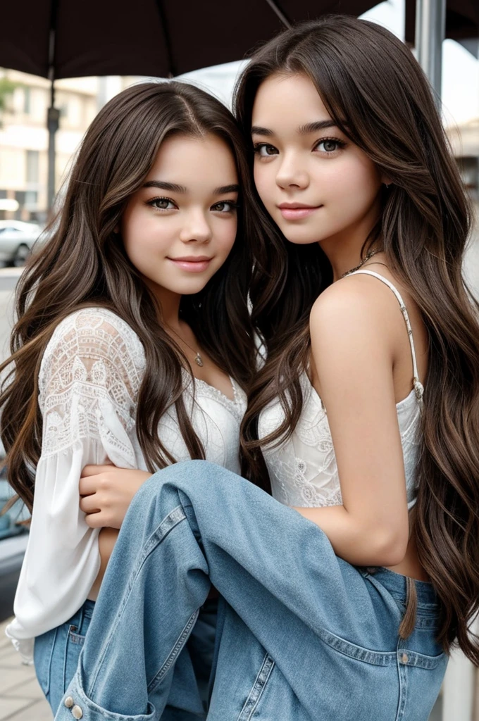 Beautiful brunette girl identical to Ailee Steinfeld