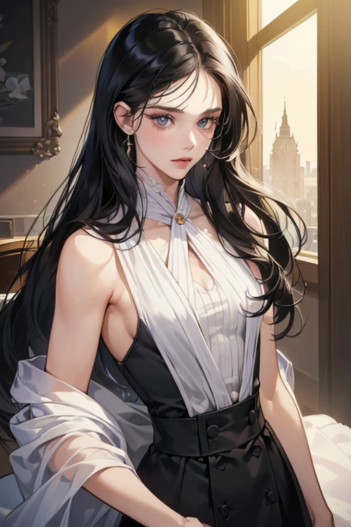 (table top, digital art, digital illustration, 4k, 8k, super detailed, beautiful images, clear image, realistic, RAW photo, perfect face, perfect lines, perfect eyes, soft lighting) ,1 female, (long black hair,straight hair,bullish look,beautiful woman,grace,Make up well,23 is a novel,:1.3),Two handsome men in suits, (human,muscular,solid shoulder width, mens,boyish hairstyle,british gentleman's style,A man in his 30s with a cool expression,28 year old man with a bright smile:1.2),Show your white teeth and smile(embarrassing,shy smile:1.1),garden full of light、squirt、resort sofa、colorful flowers、innocent smile,smile、couple kissing、kiss、the kiss、romance、Afternoon tea、lunch