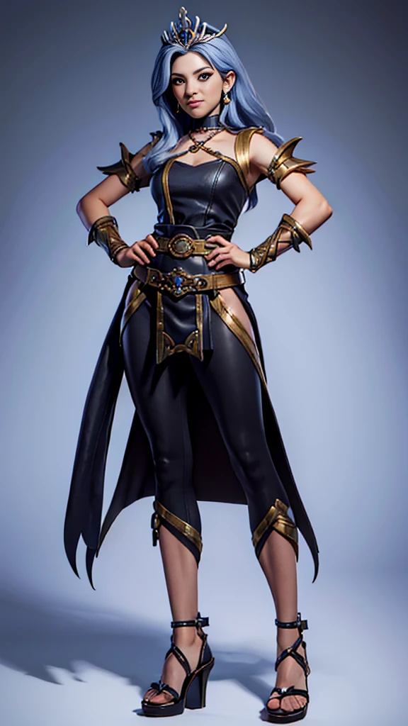 full body, whole body. 1solo (girl). slave fighter, loincloth standing, hands on hips full body, whole body. 1solo (girl). slave fighter, loincloth standing, hands on hips, metal sandals, backpack, choker, big belt, view from below, feet together, bracers, tiara