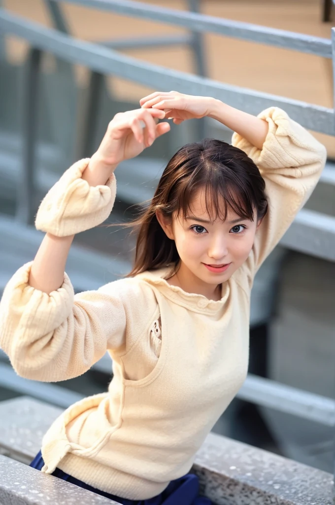 (((Fine image quality correction、Smooth image correction、Image quality correction for rough images:1.38)))、(((masterpiece、Highest quality、Very detailed、Artistic lighting balance that brings out the best in your model、Perfect Anatomy)))、(Surreal)、(Upper Body:1.5、high school girl、Great balance of facial placement)、(Highly detailed CG illustrations)、(Very delicate and beautiful)、Realistic quality、Realistic atmosphere、Realistic human texture、Realistic human touch、Realistic facial muscles、realism、Absolute rules、最高masterpieceのバランス、The most beautiful composition of a woman、Realistic creation and expression、