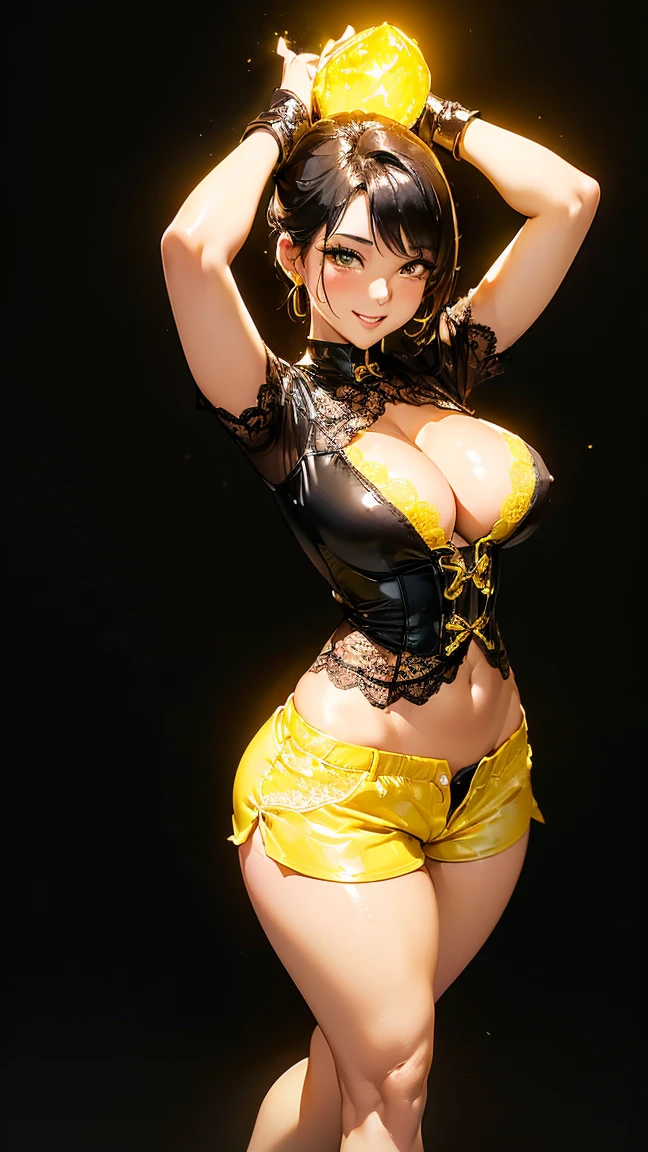 Smile seductively, extremely detailed face, extremely detailed hands and fingers, extremely detailed vagina, extremely detailed nipples, translucent clothing, transparent clothing, realistic, (best quality,4k,8k,highres,masterpiece:1.2),ultra-detailed,(realistic,photorealistic,photo-realistic:1.37),hyperrealistic,chiaroscuro lighting,dramatic lighting,warm color palette,natural skin tones,volumetric lighting,cinematic composition,intricate details,flawless skin,elegant pose