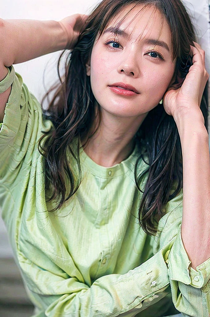 (((Fine image quality correction、Smooth image correction、Image quality correction for rough images:1.11)))、(((masterpiece、Highest quality、Very detailed、Artistic lighting balance that brings out the best in your model、Perfect Anatomy)))、(Surreal)、(Upper Body:1.5、high school girl、Great balance of facial placement)、(Highly detailed CG illustrations)、(Very delicate and beautiful)、Realistic quality、Realistic atmosphere、Realistic human texture、Realistic human touch、Realistic facial muscles、realism、Absolute rules、最高masterpieceのバランス、The most beautiful composition of a woman、Realistic creation and expression、
