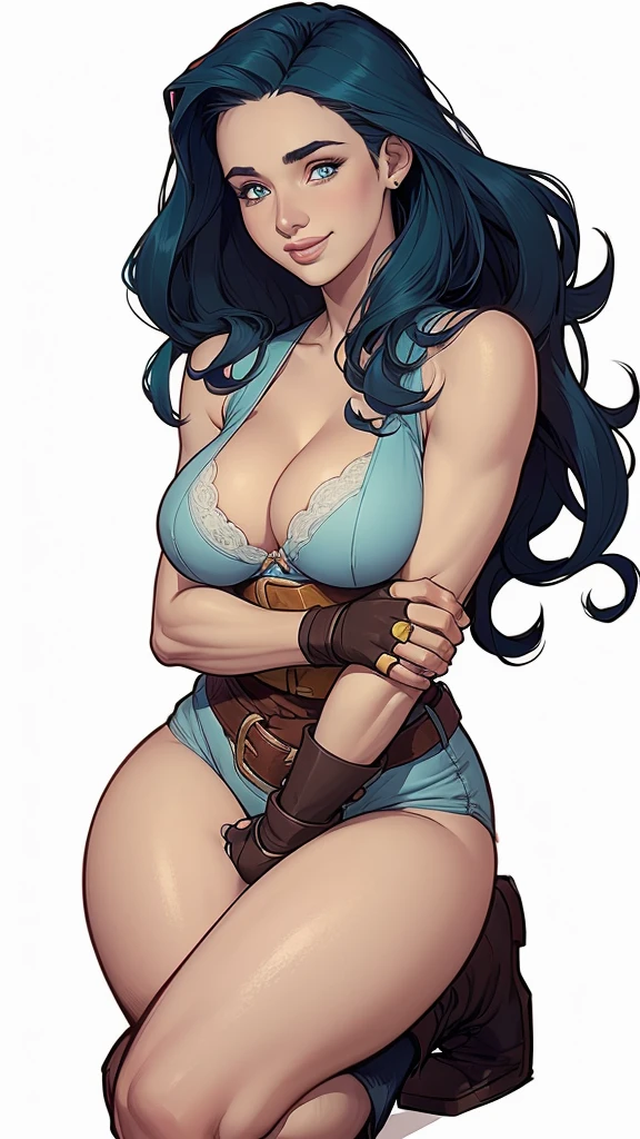 (cartoon style:1.2), Drawings of (Ginevra Molly Weasley), naked without clothes with beautiful breasts he used to smile, perfect green eyes, face detailed, White background, fun pose, seducing gaze,Full body wearing the Sanserina uniform, beautiful medium breasts and wonderful body cartoon style digital illustration. Wearing pantiesJennifer Connelly , , white bra, green vest, sleeveless, へそ, blue jeans, Brown boots, gloves fingerless, short gloves, slightly-smile, shorth hair, wavy hair, parted bangs, blue colored eyes, wart under the right eye, old american west, sunny desert background, waist belt, best quality, Obra de arte Jennifer Connelly