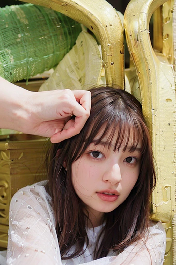 (((Fine image quality correction、Smooth image correction、Image quality correction for rough images:1.11)))、(((masterpiece、Highest quality、Very detailed、Artistic lighting balance that brings out the best in your model:1.22、Perfect Anatomy)))、(Surreal)、(Upper Body:1.5、high school girl、Great balance of facial placement)、(Highly detailed CG illustrations)、(Very delicate and beautiful)、Realistic quality、Realistic atmosphere、Realistic human texture、Realistic human touch、Realistic facial muscles、realism、Absolute rules、最高masterpieceのバランス、The most beautiful composition of a woman、Realistic creation and expression、