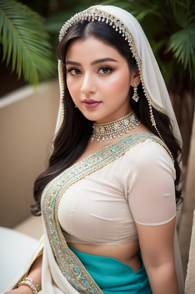 1 Heavenly beautiful and goddess beauty cute and sweet looking face Arabian woman in front of Vinicunca mountain, Heavenly beautiful Overweight, Heavenly beautiful Extremely fat, Heavenly beautiful and attractive Chubby figure , Heavenly beautiful looking and eye catching luxury style tight fitting elegant saree, reaching out, Heavenly beautiful Arabian woman, 16k, High resolution, masterpiece, highest quality, fine skin, Realistic Photograph