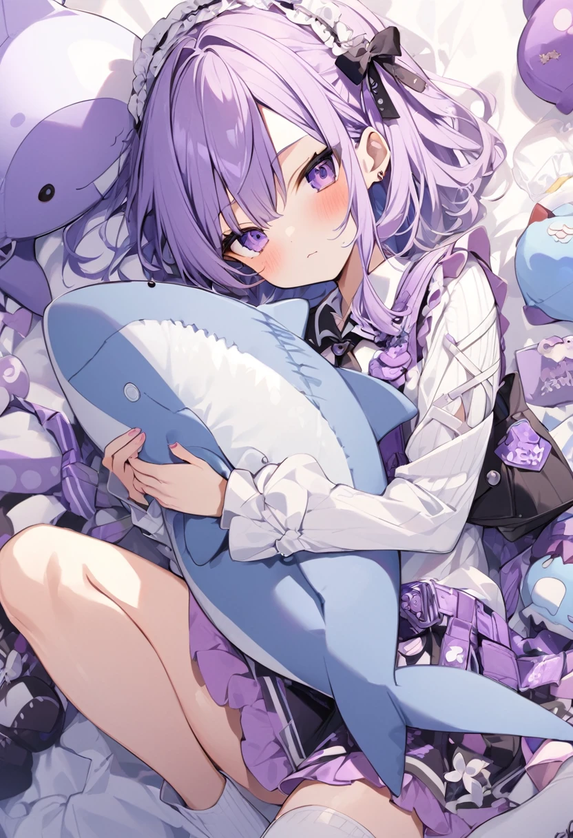 Keito。Purple Eyes。Purple whale shark stuffed toy