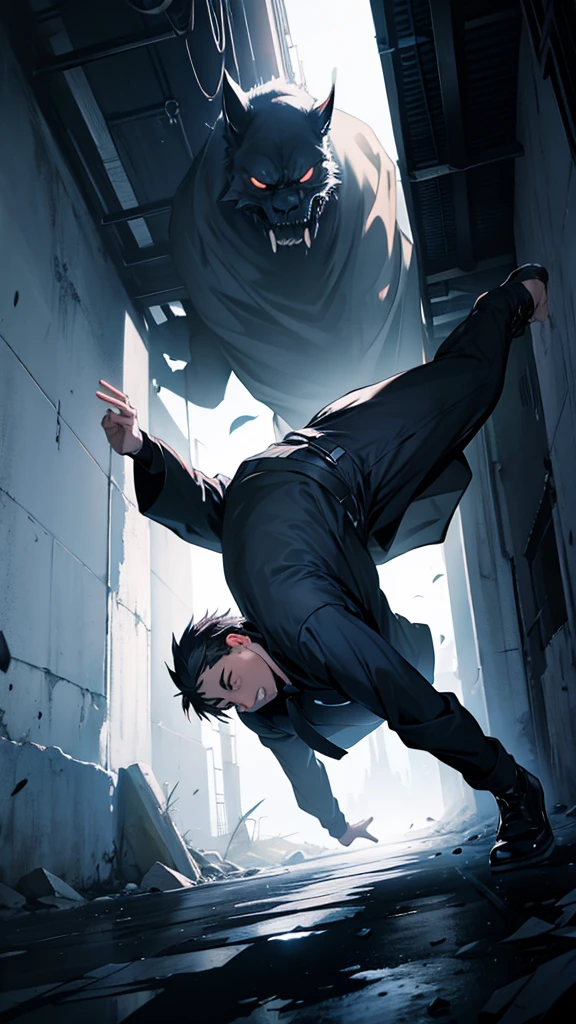 I dreamed of falling into darkness、A man suffering from nightmares