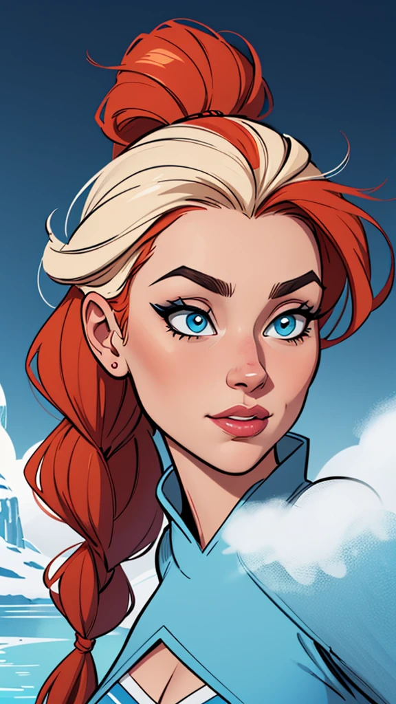 Compensation! Here is the revised and cleaner text:

--- Character: Queen Anna of Arendelle with battle scars.

Description: Cartoon image of a woman. Cartoon style illustration, with highly detailed character design. detailed digital art, showing courage and high quality portrait. 

characteristics:
- Portrait character design - Beautiful digital illustration - Comic art - Young girl with braided hair - Beautiful lined eyes - Medium-large bust and wonderful sexy clothes - Expression of sexual desire from waist to head ---