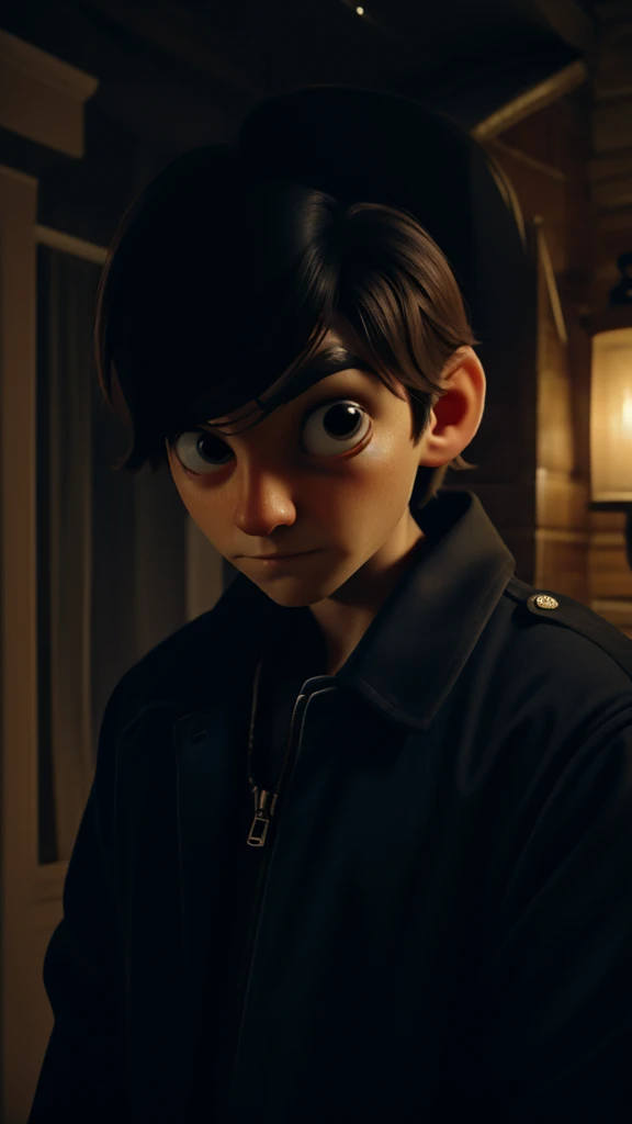 Main man  character's disbelief in ghosts at night 