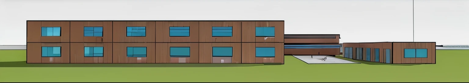 Modern commercial street facade renderings