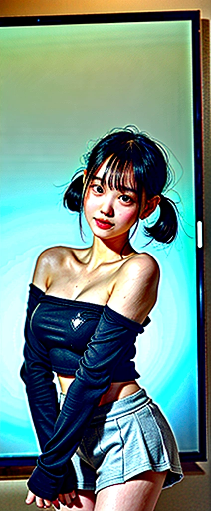 (masterpiece:1.2, best quality), (Practical, photoPractical:1.4), Fine quality illustrations, (Natural side light, Cinema Lighting), Written border depth,
Looking at the audience, Front view, 1 girl, English, High school girl, 20 years old, Perfect face, Symmetrical cute face, Glowing skin, Legs open,
(Bob Hairstyle:1.7,Blonde), Asymmetrical bangs, big eyes, Drooping eyes, Long eyelashes chest), Thin,
Beautiful hair, Pretty Face, Pretty and beautiful eyes, Beautiful clavicle, Beautiful Body, Beautiful breasts, Beautiful thighs, Beautiful legs, Beautiful fingers,
(beautiful scenery), night, (Flower shop interior), Standing, (Smile, Predominant, open mouth), (((Skirt flip, No pants, Visible genitals))), full-body shot, Dark blue socks, Sexy face, Inverted Nipple,
