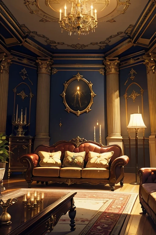 Interior, victorian Manor with reliquies, (((Nigth))), (((moonligth enters the living room)))