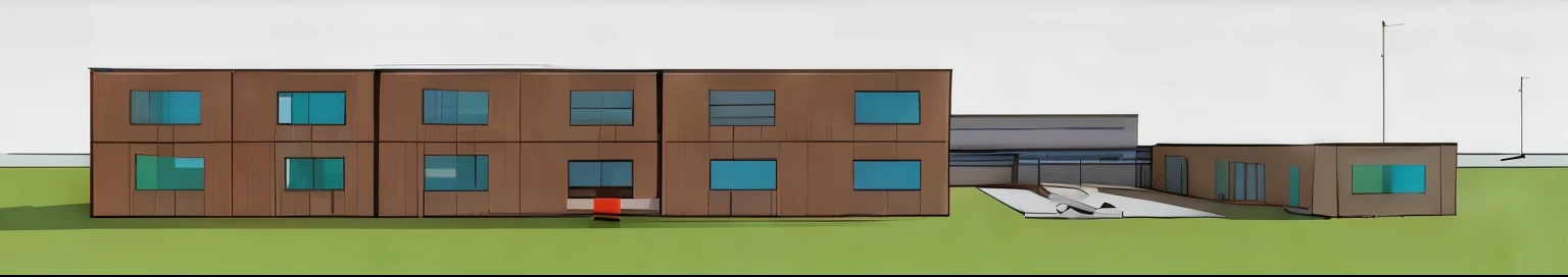 Modern commercial street facade renderings