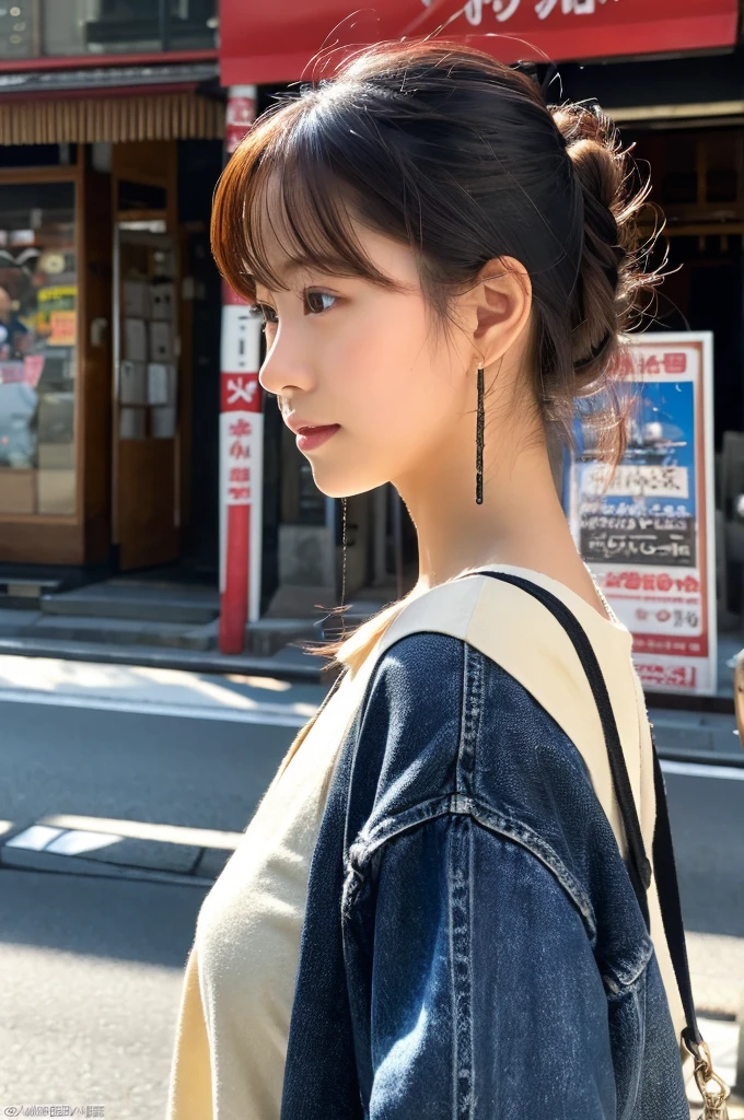 ((Highest quality)), ((masterpiece)), (detailed), Japanese,Street Corner,Beauty,OL