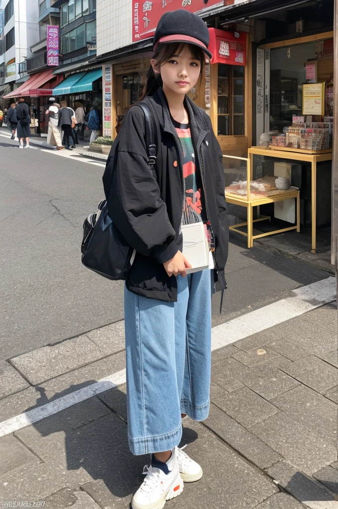 ((Highest quality)), ((masterpiece)), (detailed), Japanese,Street Corner,Beauty,OL