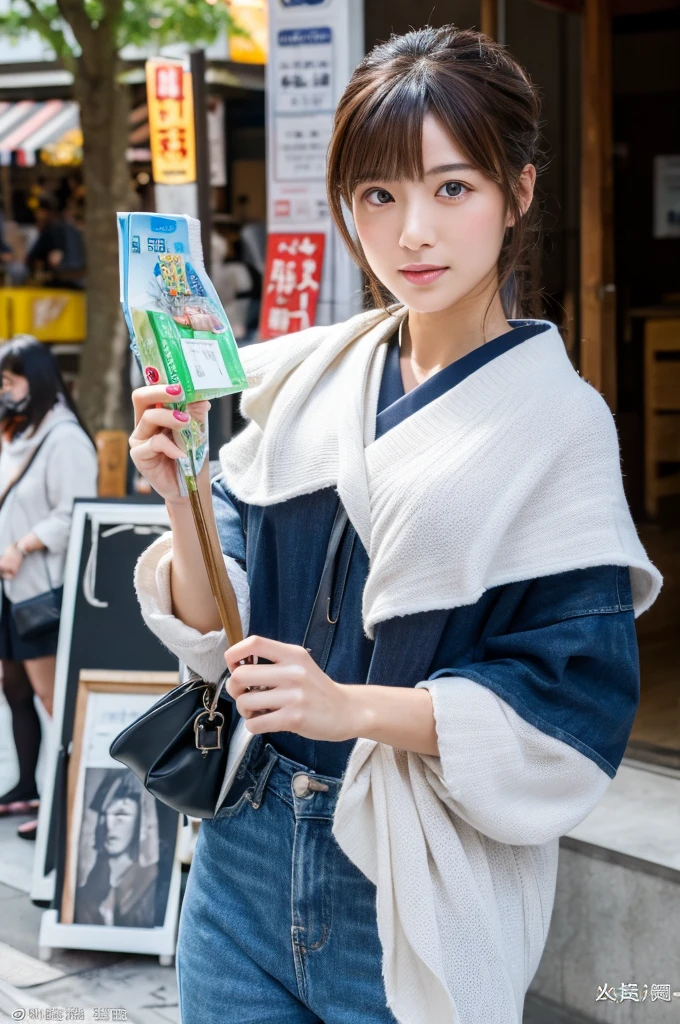 ((Highest quality)), ((masterpiece)), (detailed), Japanese,Street Corner,Beauty,OL