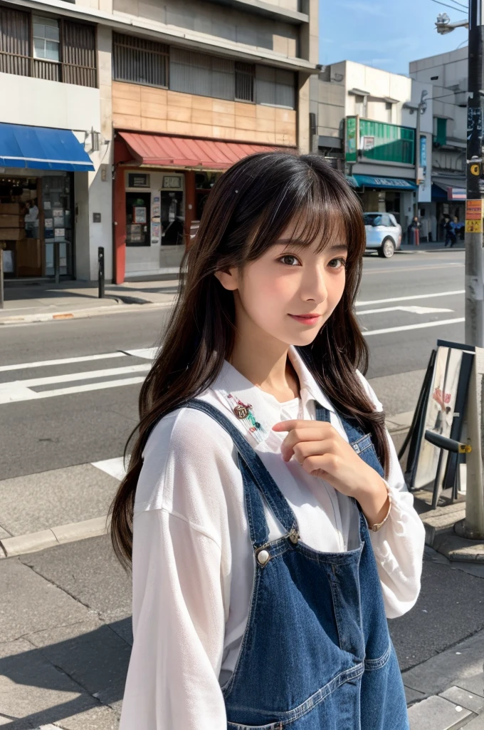 ((Highest quality)), ((masterpiece)), (detailed), Japanese,Street Corner,Beauty,OL