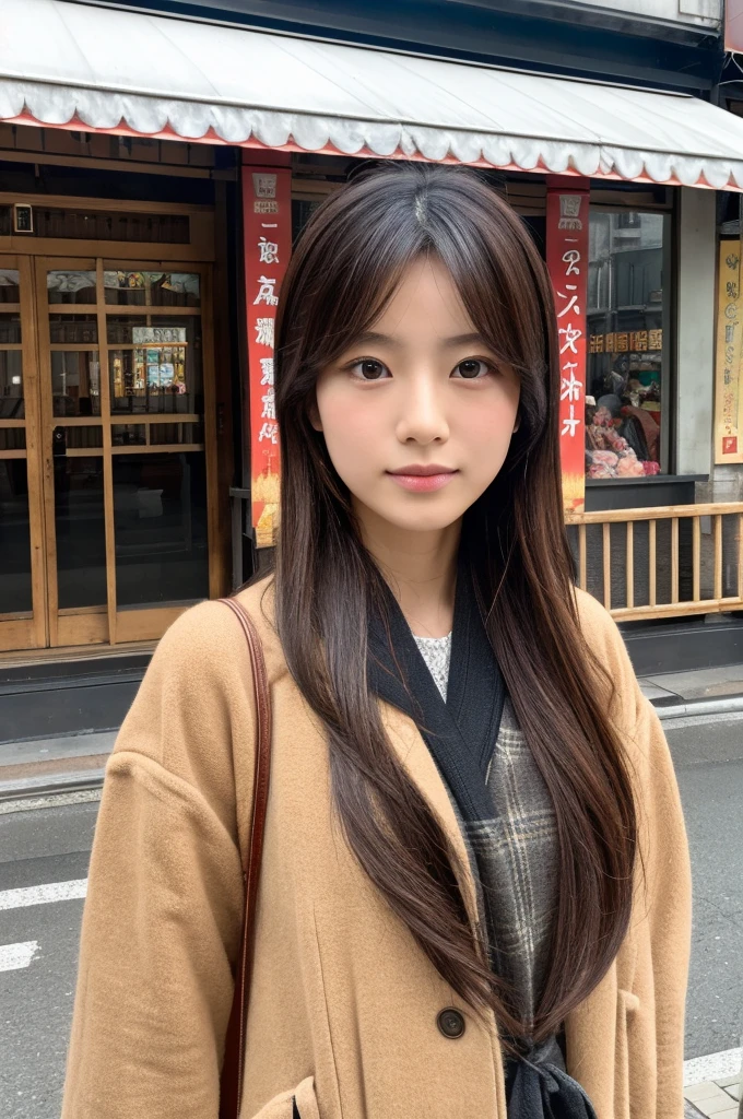 ((Highest quality)), ((masterpiece)), (detailed), Japanese,Street Corner,Beauty,OL