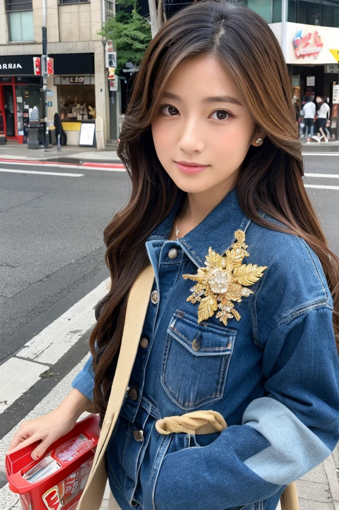 ((Highest quality)), ((masterpiece)), (detailed), Japanese,Street Corner,Beauty,OL