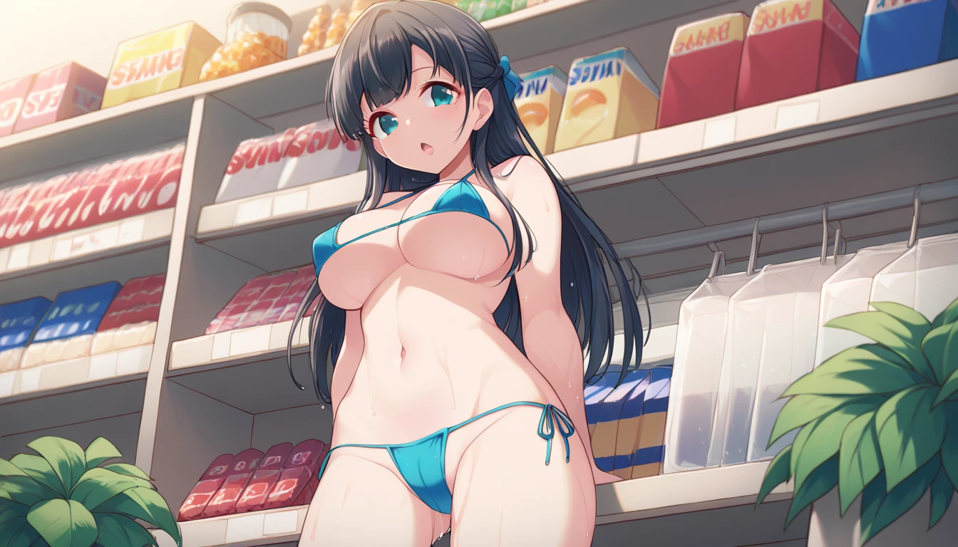     ((1girl:1.3)),((moe style:1.3)),  ((microbikini:1.3)), ((wet:1.3)), ((convenience store:1.3)), ((large breasts:1.3)), ((moe style:1.3)), ((perfect face)), ((extremely cute:1.3)), ((masterpiece:1.3)), ((8k)), ((best quality:1.3)), ((beautiful)), ((extremely detailed:1.3)) , ((absurdres)), AddXL, ((score_9:1.3)), ((score_8_up:1.3)), ((score_7_up:1.3)), 