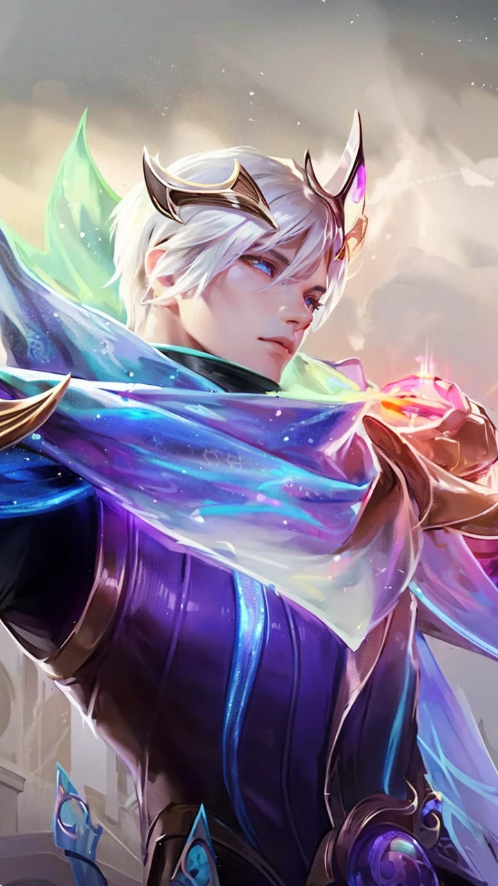 Adonis、Boy with black hair、Straight face、A detailed face、1 boy、Classic、Arrogant man、top grade、Center division、Forehead、Mole、One Man、glamor、Music、noble、nobles、Very beautiful man、Music、Beautiful clothes、blue clothing、Holding sheet music in hand、Long coat、plushies、『IdentityV fifth personality』