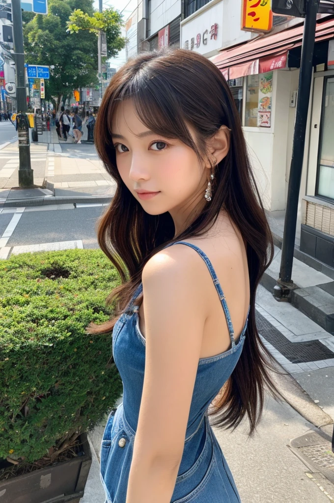((Highest quality)), ((masterpiece)), (detailed), Japanese,Street Corner,Beauty,OL