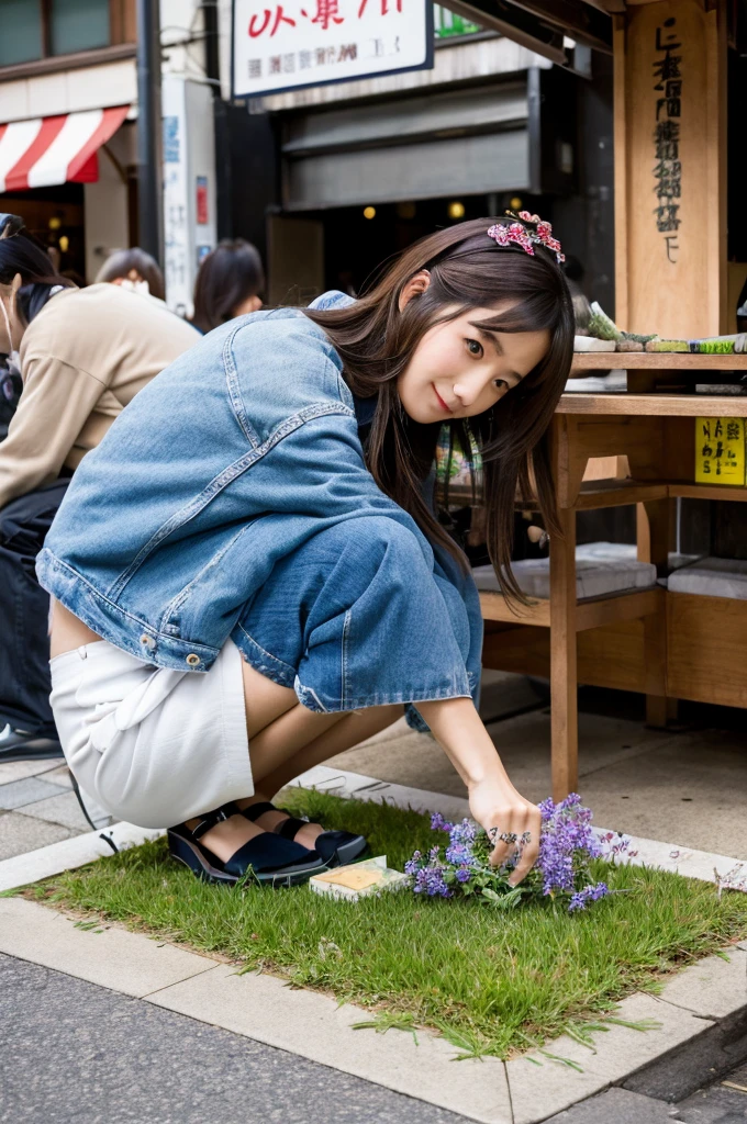 ((Highest quality)), ((masterpiece)), (detailed), Japanese,Street Corner,Beauty,OL,Tokyo