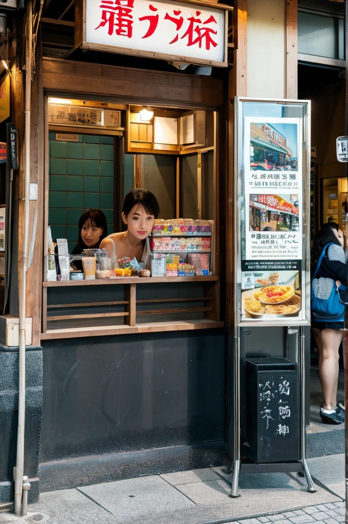 ((Highest quality)), ((masterpiece)), (detailed), Japanese,Street Corner,Beauty,OL,Tokyo