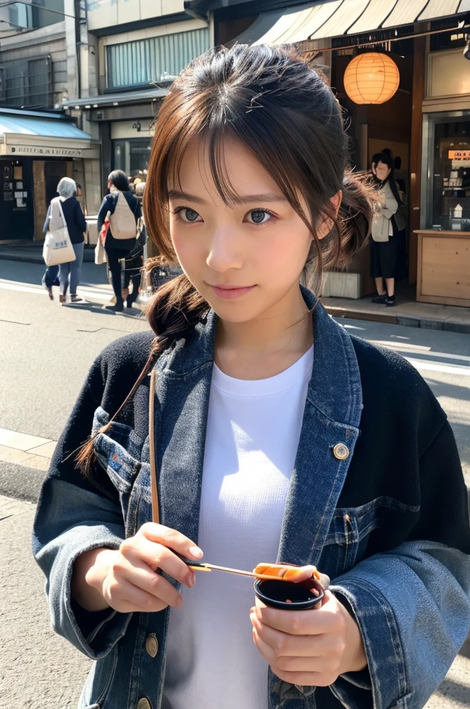 ((Highest quality)), ((masterpiece)), (detailed), Japanese,Street Corner,Beauty,OL,Tokyo