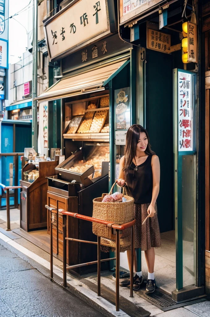 ((Highest quality)), ((masterpiece)), (detailed), Japanese,Street Corner,Beauty,OL,Tokyo