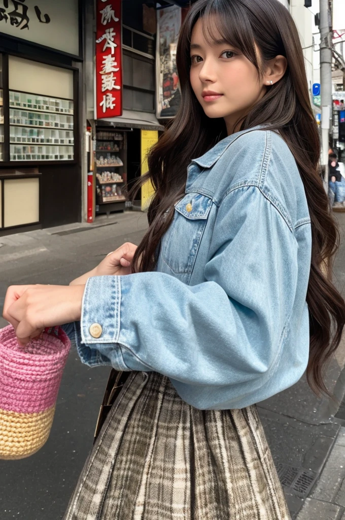 ((Highest quality)), ((masterpiece)), (detailed), Japanese,Street Corner,Beauty,OL,Tokyo