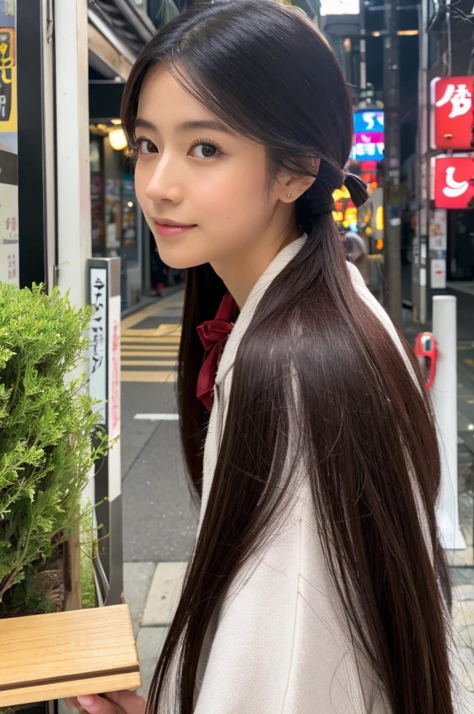 ((Highest quality)), ((masterpiece)), (detailed), Japanese,Street Corner,Beauty,OL,Tokyo