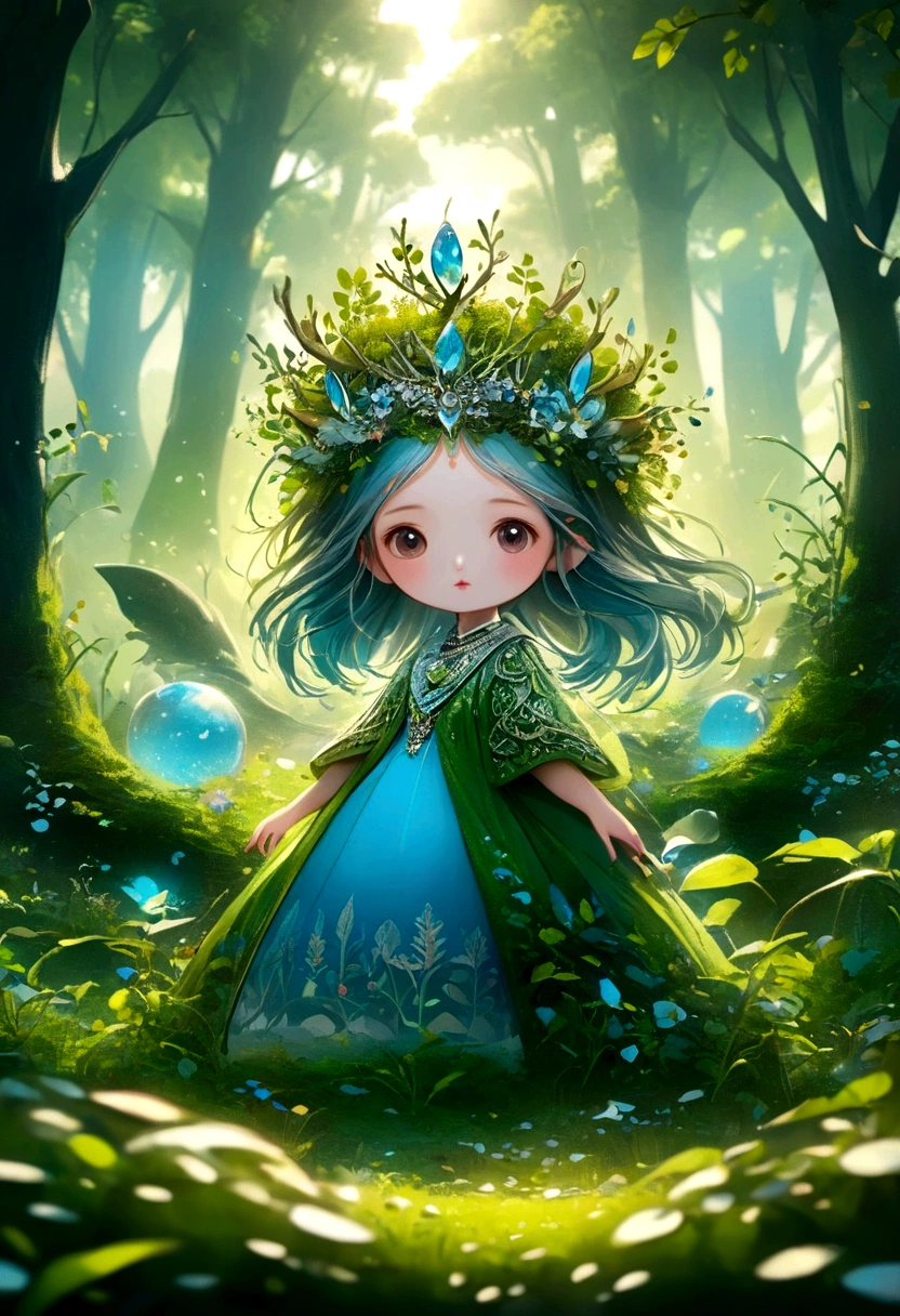 best quality, very good, 1.60,000, ridiculous, Extremely detailed, queen of the forest，Background grassland ((A masterpiece full of fantasy elements))), ((best quality)), ((Intricate details)) (8K)