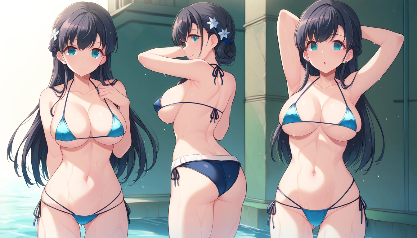     ((1girl:1.3)),((moe style:1.3)),  ((microbikini:1.3)), ((wet:1.3)), ((military base:1.3)), ((large breasts:1.3)), ((moe style:1.3)), ((perfect face)), ((extremely cute:1.3)), ((masterpiece:1.3)), ((8k)), ((best quality:1.3)), ((beautiful)), ((extremely detailed:1.3)) , ((absurdres)), AddXL, ((score_9:1.3)), ((score_8_up:1.3)), ((score_7_up:1.3)), 