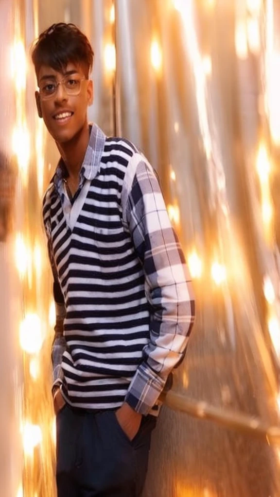 Best quality, check shirt, nice hair, same face