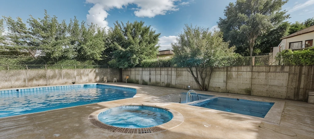 Blue swimming pool