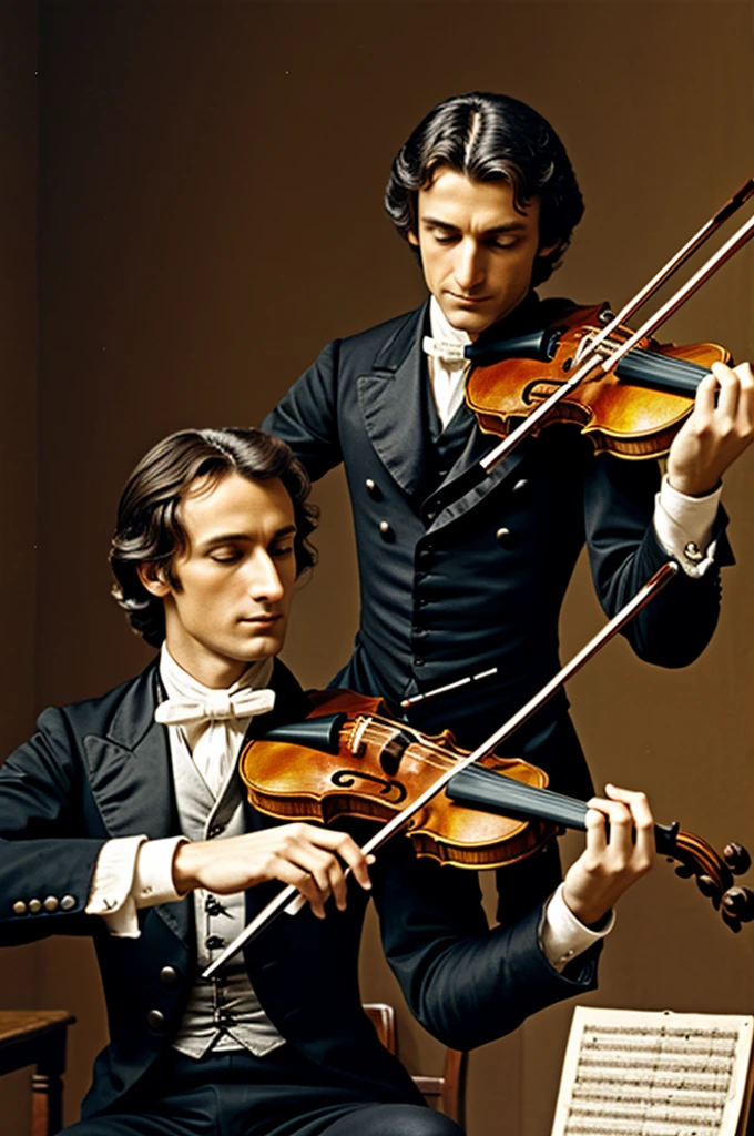 Paganini playing the violin
