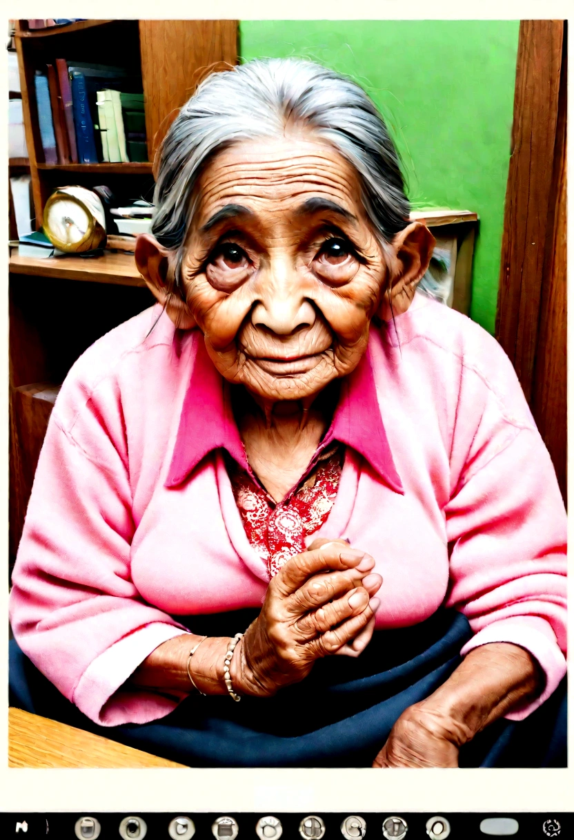 Indian old woman telling stories style photo, intelligent old woman, very beautiful old woman telling stories style photo, south indian style old woman telling stories style photo,50 to 60 age old woman telling stories style photo, sitting on study room photo, good background photo