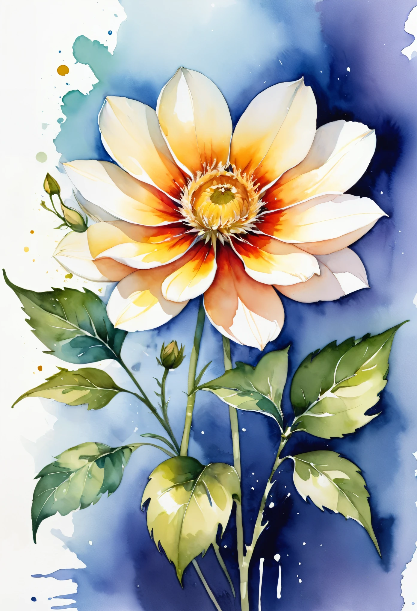 flower,Watercolor flower,watercolor painting,watercolor painting,illustration