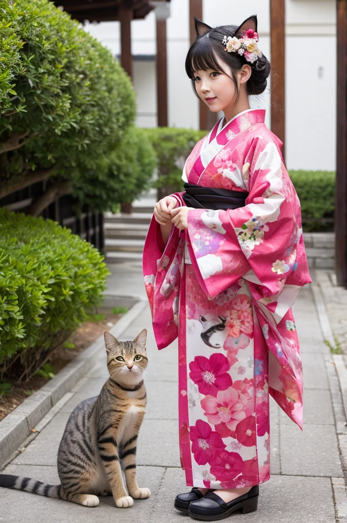 Cat in a kimono