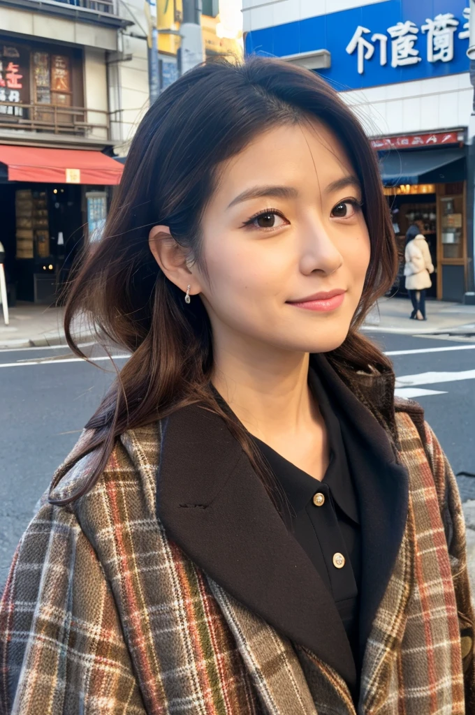 ((Highest quality)), ((masterpiece)), (detailed), Japanese,Street Corner,Beauty,OL,Tokyo,Mature Woman