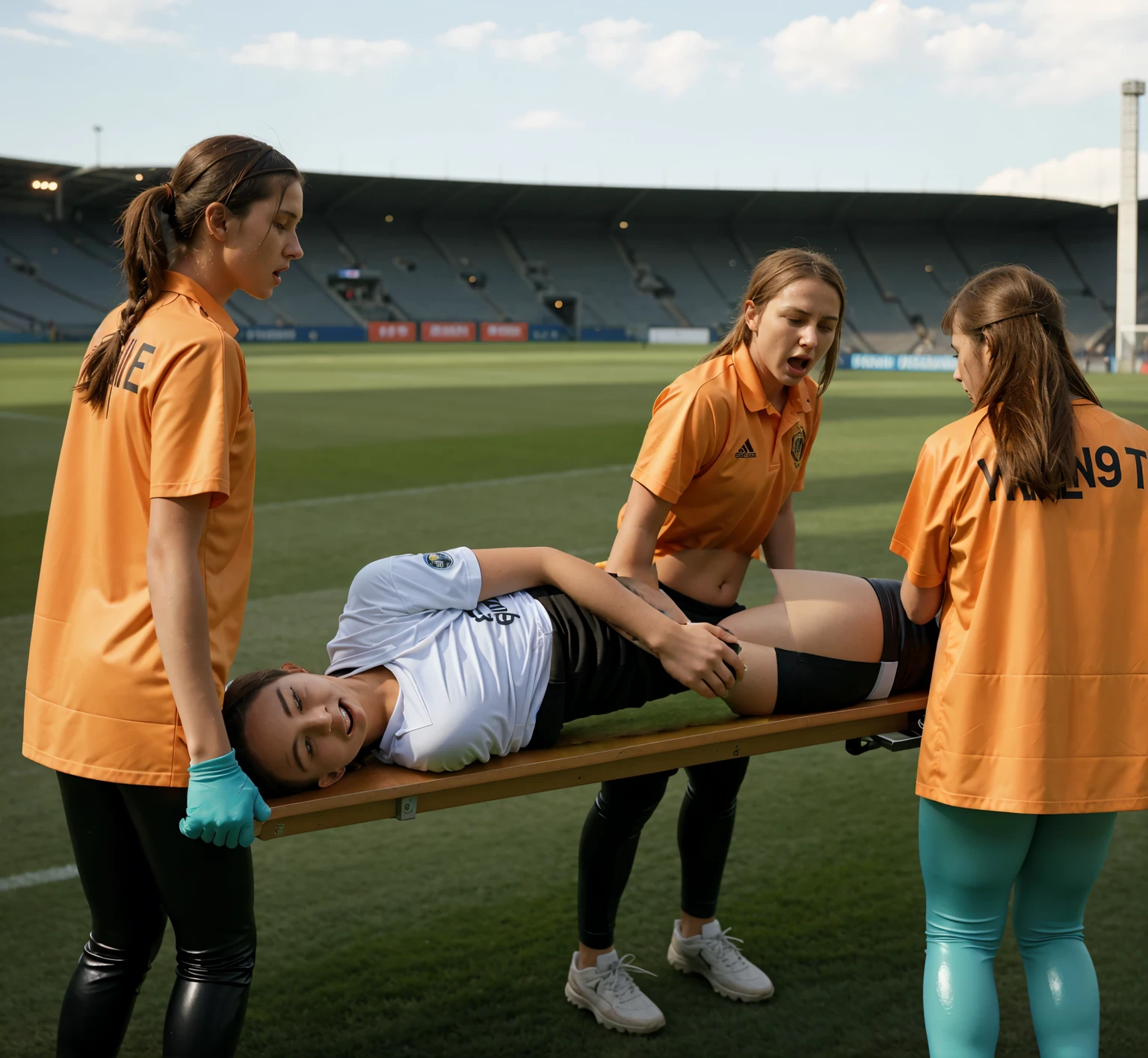 soccer outfit on a lying man's body
