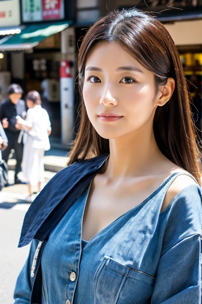 ((Highest quality)), ((masterpiece)), (detailed), Japanese,Street Corner,Beauty,OL,Tokyo,Mature Woman