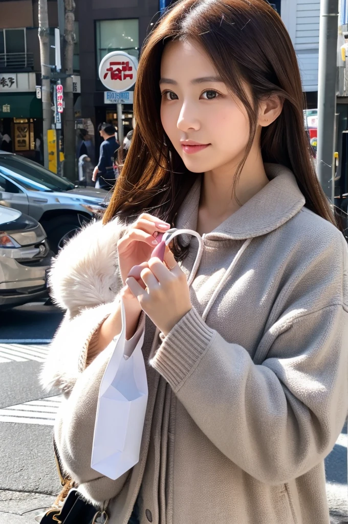 ((Highest quality)), ((masterpiece)), (detailed), Japanese,Street Corner,Beauty,OL,Tokyo,Mature Woman