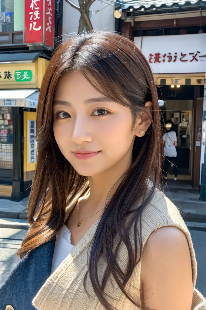 ((Highest quality)), ((masterpiece)), (detailed), Japanese,Street Corner,Beauty,OL,Tokyo,Mature Woman