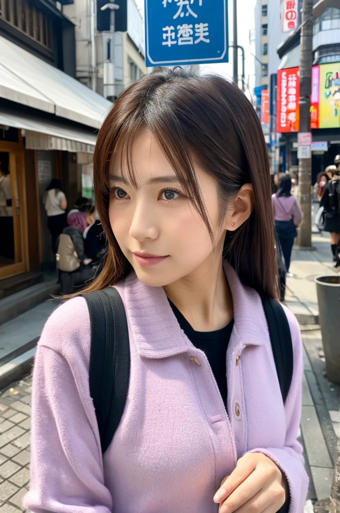 ((Highest quality)), ((masterpiece)), (detailed), Japanese,Street Corner,Beauty,OL,Tokyo,Mature Woman