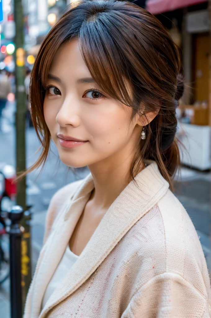 ((Highest quality)), ((masterpiece)), (detailed), Japanese,Street Corner,Beauty,OL,Tokyo,Mature Woman