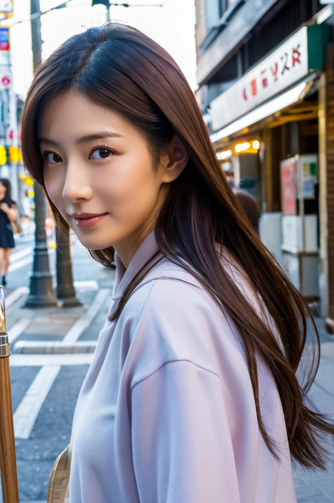((Highest quality)), ((masterpiece)), (detailed), Japanese,Street Corner,Beauty,OL,Tokyo,Mature Woman
